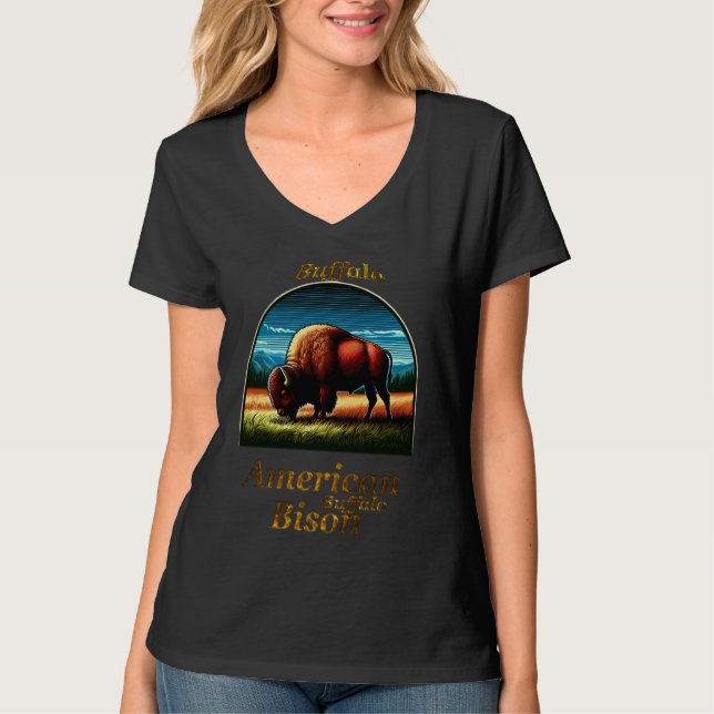 American Buffalo Bison T-Shirt (Vorderseite)