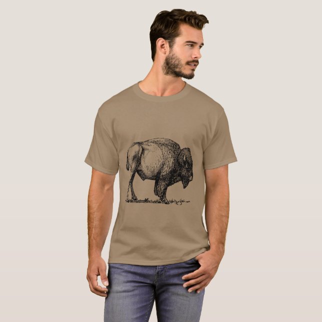 American Buffalo Bison T-Shirt (Vorne ganz)