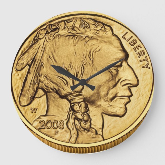 American Buffalo Gold Bullion Coin Große Wanduhr (Vorderseite)