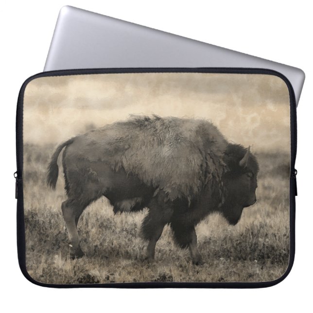 American Buffalo - Plains Bison Laptopschutzhülle (Vorderseite)