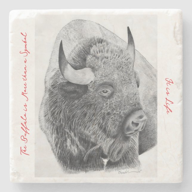 American Buffalo Steinuntersetzer (Vorderseite)