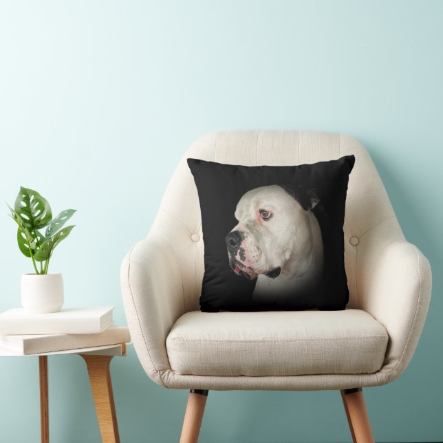 American Bull Dog Portrait Kissen (Stuhl )