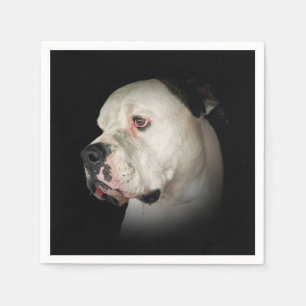 American Bull Dog Portrait Serviette
