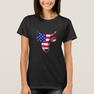 American Bull USA 4. Juli Bauer Kuh T-Shirt