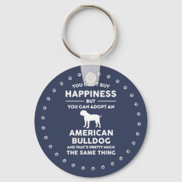 American Bulldog Adoption glücklich Schlüsselanhänger