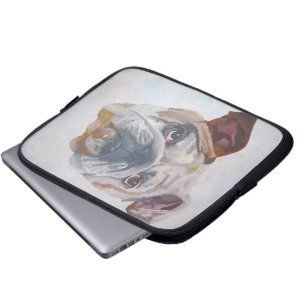American Bulldog Artistic Pet Portrait Laptopschutzhülle