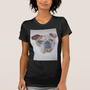 American Bulldog Artistic Pet Portrait T-Shirt