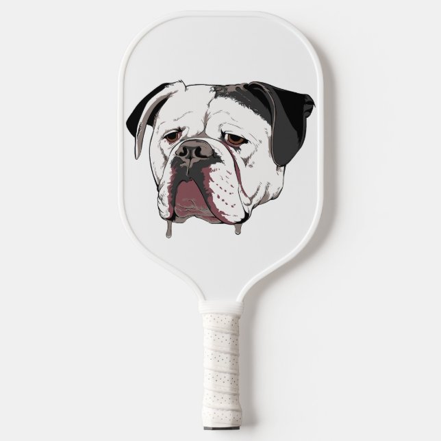 American Bulldog Head Hund Züchter Whisperer Pickleball Schläger (Vorderseite)