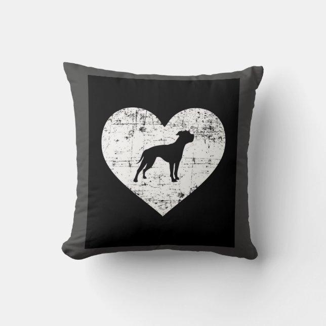 American Bulldog Heart Dog Kissen (Vorderseite)