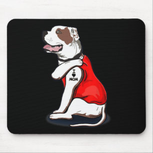American-Bulldog Hund Ich Liebe Mama Tattoo Mousepad