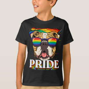 American Bulldog Lgbtq Rainbow Flag Pride Month Do T-Shirt