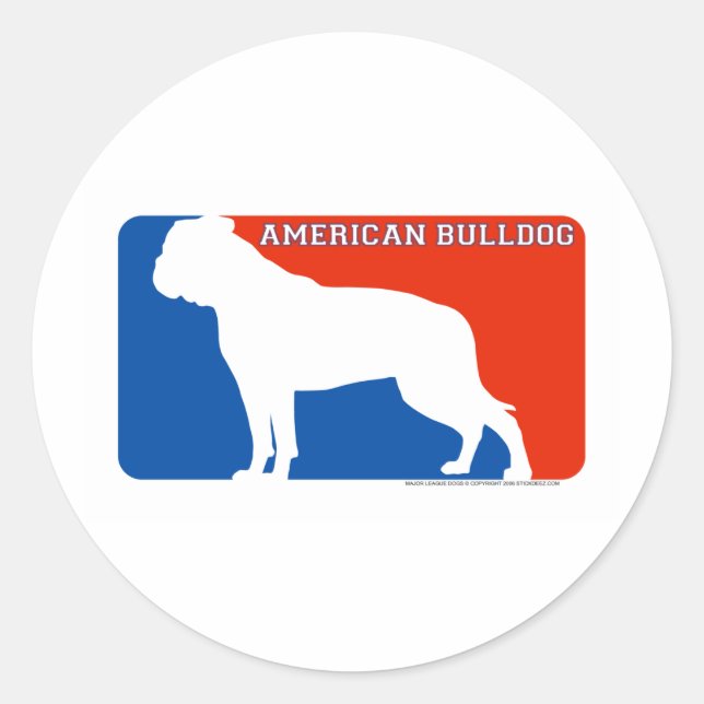 American Bulldog Major League Docker Runder Aufkleber (Vorderseite)