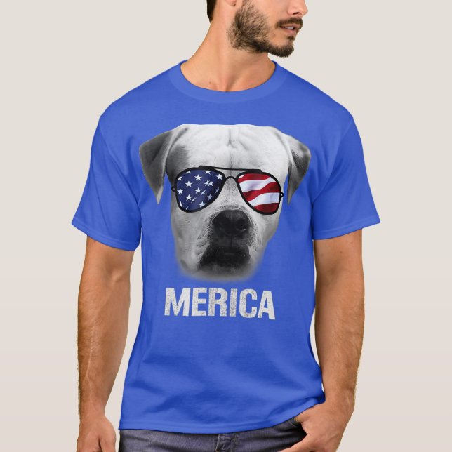 American Bulldog Merica - Patriot Patriotic T-Shirt (Vorderseite)