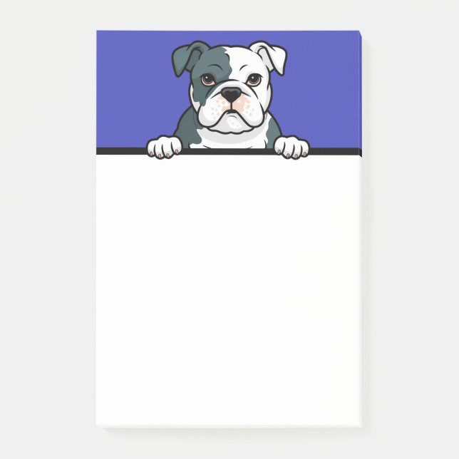 American Bulldog Niedlicher Welpenhund Lover Gesch Post-it Klebezettel (Vorderseite)