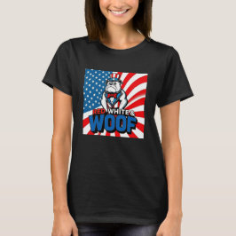 American Bulldog Red White & Woof T-Shirt