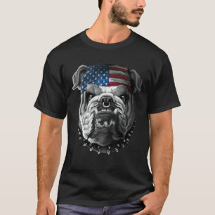 American Bulldogs Liebe American Flag Dog T-Shirt