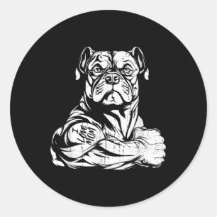 American Bully Biceps Tattoo Pet - Hundezucht I Lo Runder Aufkleber