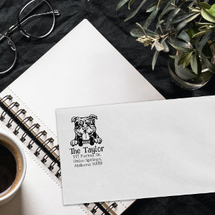 American Bully Dog, Custom Rücksendeadresse, Gummistempel