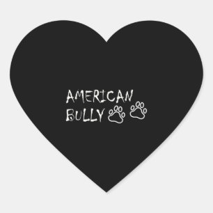 American Bully Herz-Aufkleber