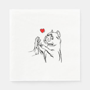 American Bully Liebe Niedlich Pitbull Dog Mama Fun Serviette