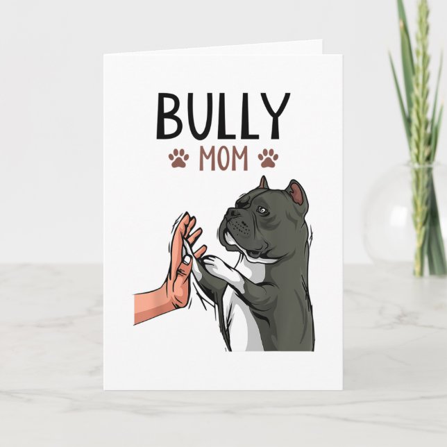 American Bully Mama Niedlich Dog Karte (Vorderseite)