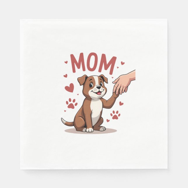 American Bully Mama Niedlich Dog Mama Funny Women Serviette (Vorderseite)