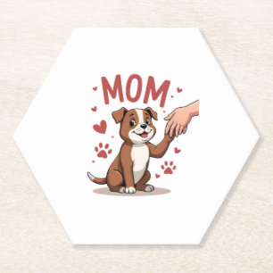 American Bully Mama Niedlich Dog Mama Funny Women Untersetzer