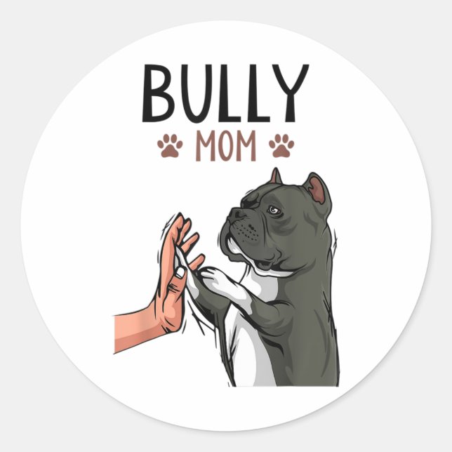 American Bully Mama Niedlich Dog Runder Aufkleber (Vorderseite)