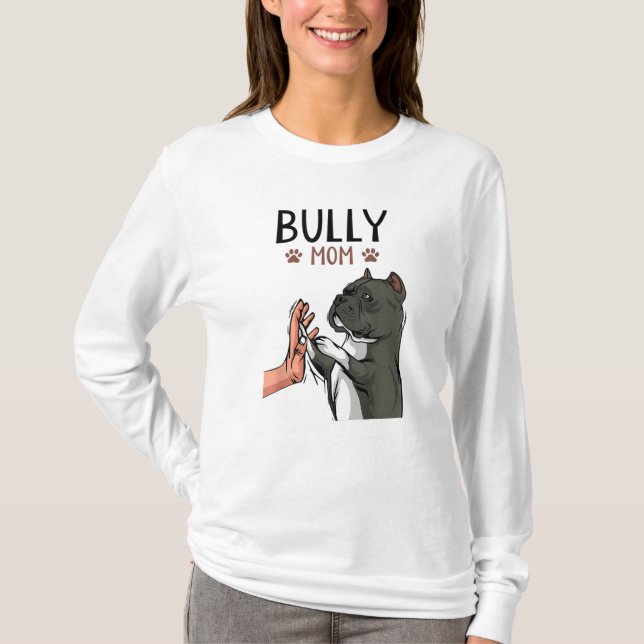 American Bully Mama Niedlich Dog T-Shirt (Vorderseite)