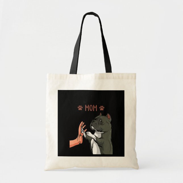 American Bully Mom Cute Dog Mama Funny Women  Tragetasche (Vorne)