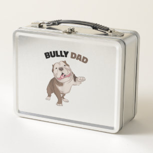 American Bully Vater Dog Eigentümer Vater Funny Me Metall Brotdose