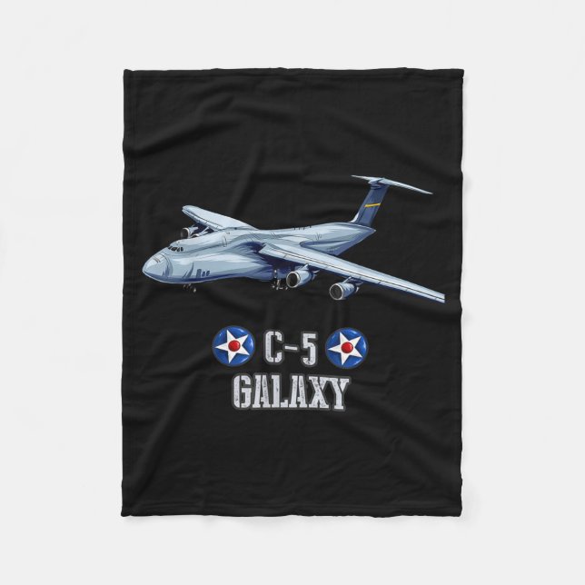 American C-5 Galaxy Military Transrt Aircraft  Fleecedecke (Vorderseite)