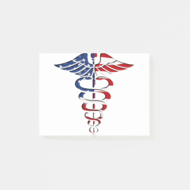 American Caduceus Post-it Klebezettel (Vorderseite)