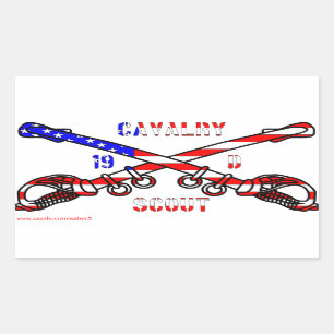 American Cavalry Rectangle Stickers