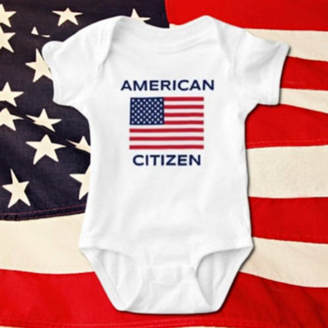 American Citizen Bold USA Flag Baby Bodysuit Strampler (Von Creator hochgeladen)