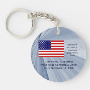 American Citizenship Flag Award avec date par Janz