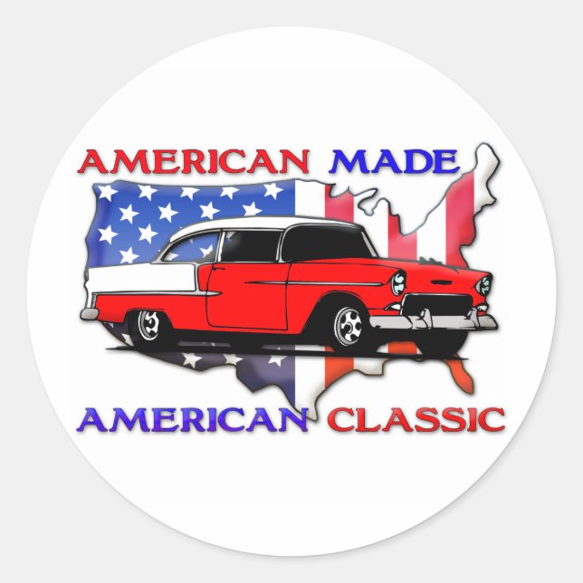 American Classic Runder Aufkleber (Vorderseite)