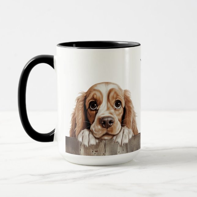 American Cocker Spanel Dog Tasse (Links)