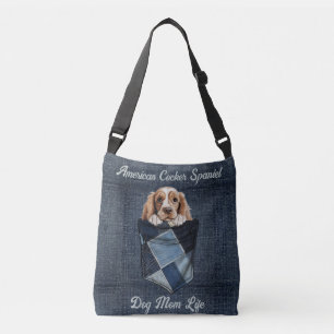 American Cocker Spanel Mama Pocket Tragetaschen Mit Langen Trägern