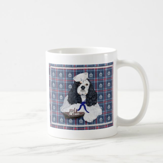 American Cocker Spanel Sailor Kaffeetasse (Rechts)