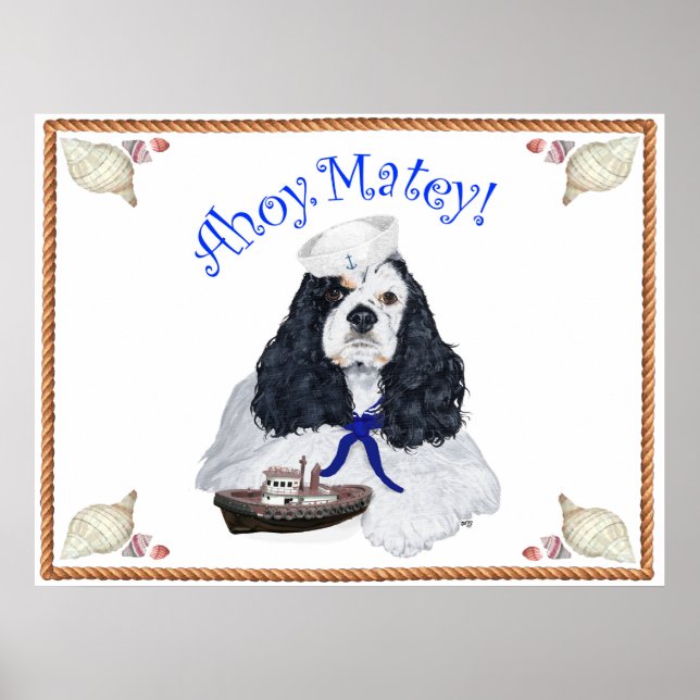 American Cocker Spanel Sailor Poster (Vorne)