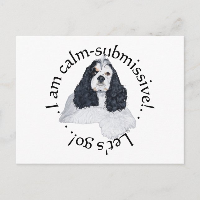 American Cocker Spaniel Calm Submissive Postkarte (Vorderseite)