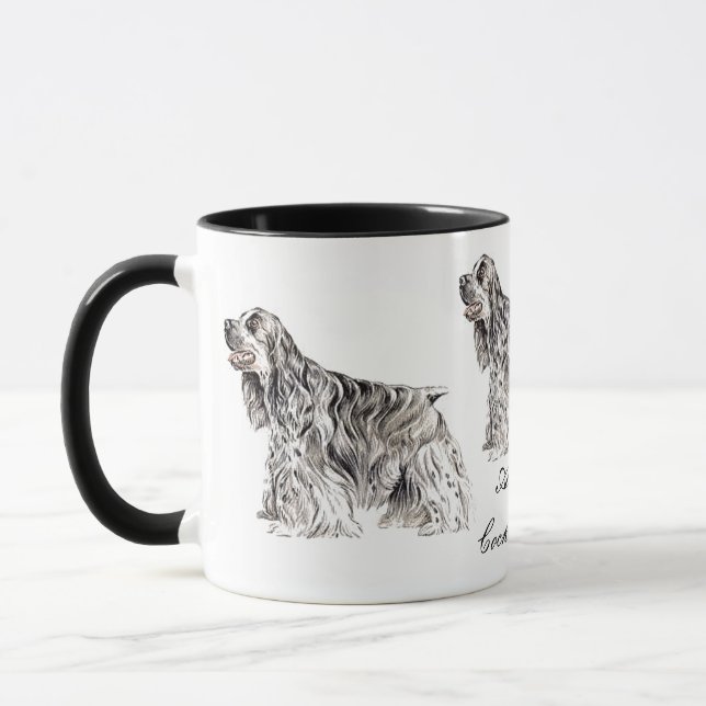 American Cocker Spaniel Keramik Tasse (Links)