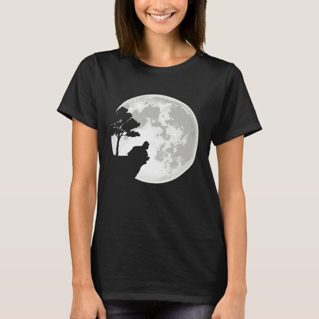 American Cocker Spaniel Moon Halloween Costume T-Shirt (Vorderseite)