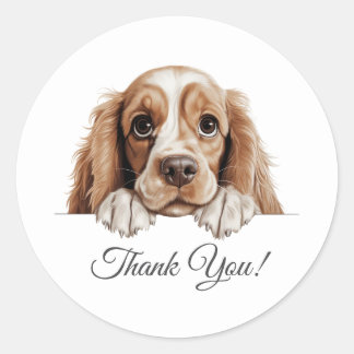 American Cocker Spaniel Niedlich Dog Danke Runder Aufkleber