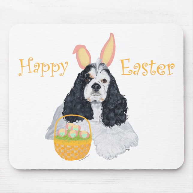 American Cocker Spaniel Ostern Mousepad (Vorne)