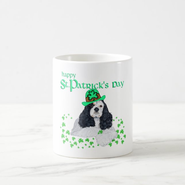 American Cocker Spaniel St. Patrick's Day Kaffeetasse (Mittel)