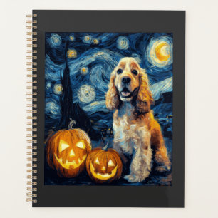 American Cocker Spaniel Süßer Hund Halloween Jack  Planer