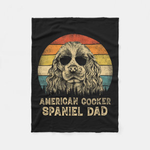 American Cocker Spaniel Vater Hund liebt Vater's D Fleecedecke