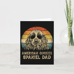 American Cocker Spaniel Vater Hund liebt Vater's D Karte